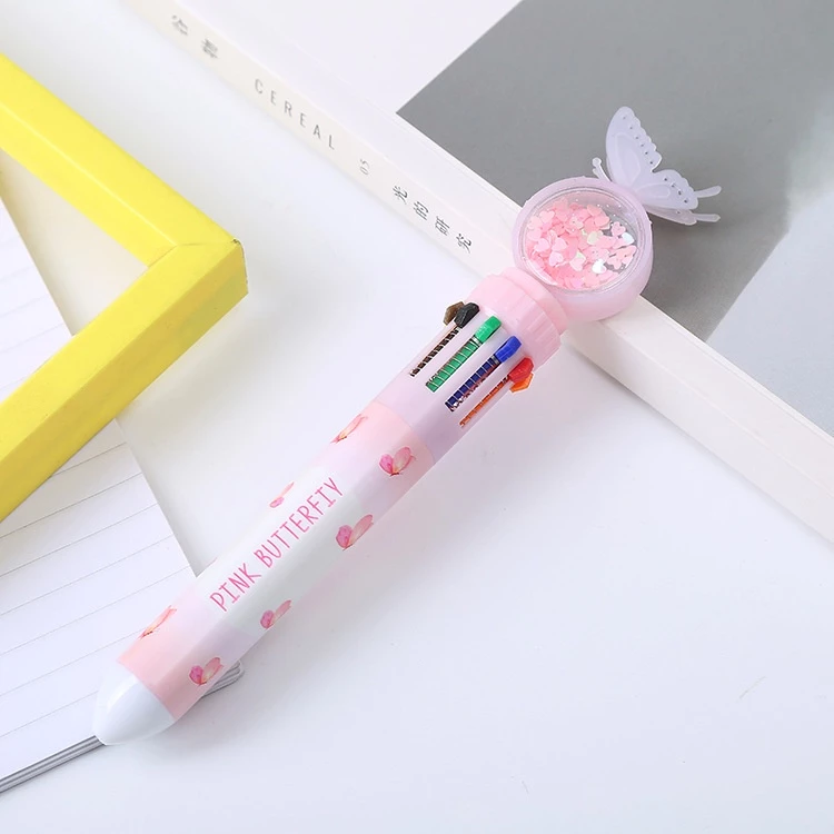 ปากกาลูกลื่น 10 สี สีสันสดใสน่ารัก