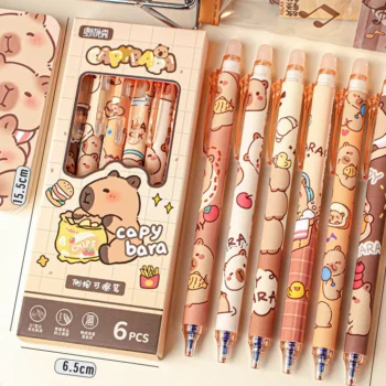 ปากกาลูกลื่นการ์ตูนหมี กล่อง 6 ด้าม