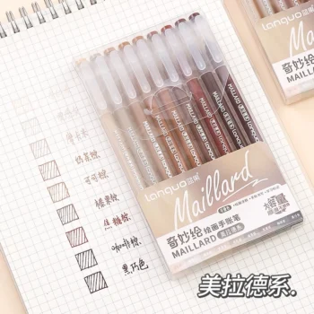 ปากกาเจลหมึกโทนสีน้ำตาล ขายยกกล่องๆ ละ 9 ด้าม